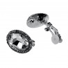 Clip-on Oorbellen Oorclips Heldere Zirkoniasteen Ovale Oorbellen Dames