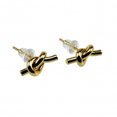 Oorknopjes Dames - Verguld RVS Oorbellen met Knoop - Oorknoppen Knoop
