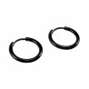 ∅16mm x 2mm Oorringen Unisex - Zwarte PVD-coating RVS Zwarte Oorbellen