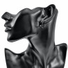 ∅16mm x 2mm Oorringen Unisex - Zwarte PVD-coating RVS Zwarte Oorbellen