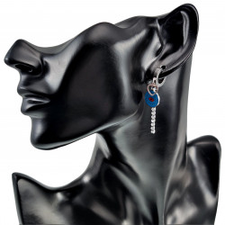 Oorbellen Dames - Gepolijst RVS - ∅13mm Oorringen met Drei Hangers