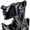 Oorbellen Dames - Gepolijst RVS - ∅13mm Oorringen met Drei Hangers