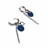 Oorbellen Dames - Gepolijst RVS - ∅13mm Oorringen met Drei Hangers