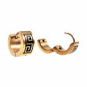 ∅13mm x 7mm Oorringen Unisex Verguld RVS Oorbellen met Grieks Details
