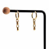∅16mm Oorringen Dames - Verguld RVS - Oorbellen met Ketting-Hanger