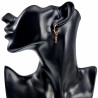 ∅16mm Oorringen Dames - Verguld RVS - Oorbellen met Ketting-Hanger