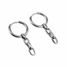 ∅16mm Oorringen Dames - Gepolijst RVS - Oorbellen met Ketting-Hanger