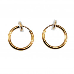 ∅18mm Clip Oorringen Dames - Heren - Verguld RVS - Fake Oorbellen - Geen Gaatje Nodig