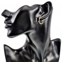 ∅18mm Clip Oorringen Dames - Heren - Verguld RVS - Fake Oorbellen - Geen Gaatje Nodig