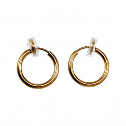 ∅16mm Clip Oorringen Unisex - Verguld RVS - Fake Oorbellen