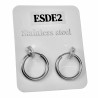 ∅16mm Clip Oorringen Unisex - Gepolijst RVS - Fake Oorbellen