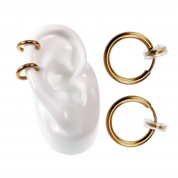 ∅16mm Clip Oorringen Unisex - Verguld RVS - Fake Oorbellen