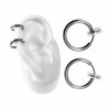 ∅16mm Clip Oorringen Unisex - Gepolijst RVS - Fake Oorbellen