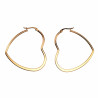 ∅50mm Oorbellen Dames - Verguld RVS - Hart Oorringen