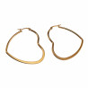 ∅50mm Oorbellen Dames - Verguld RVS - Hart Oorringen
