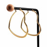 ∅50mm Oorbellen Dames - Verguld RVS - Hart Oorringen