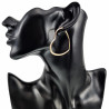 ∅50mm Oorbellen Dames - Verguld RVS - Hart Oorringen