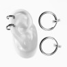 ∅18mm Clip Oorringen Unisex - Gepolijst RVS - Fake Oorbellen