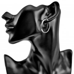 ∅30mm x 4mm Oorbellen Dames - Gepolijs RVS - Oorringen