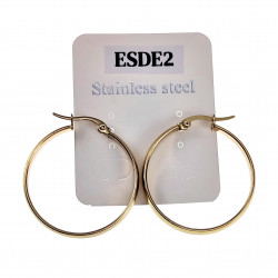 ∅30mm x 4mm Oorbellen Dames - Verguld RVS - Oorringen