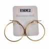 ∅30mm x 4mm Oorbellen Dames - Verguld RVS - Oorringen