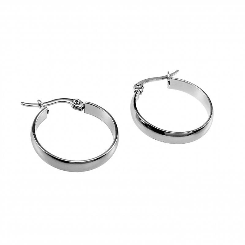 ∅22mm x 4mm Oorbellen Dames - Gepolijs RVS - Oorringen ∅22mm x 4mm Oorbellen Dames - Gepolijs RVS - Oorringen