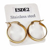 ∅22mm x 4mm Oorbellen Dames - Verguld RVS - Oorringen