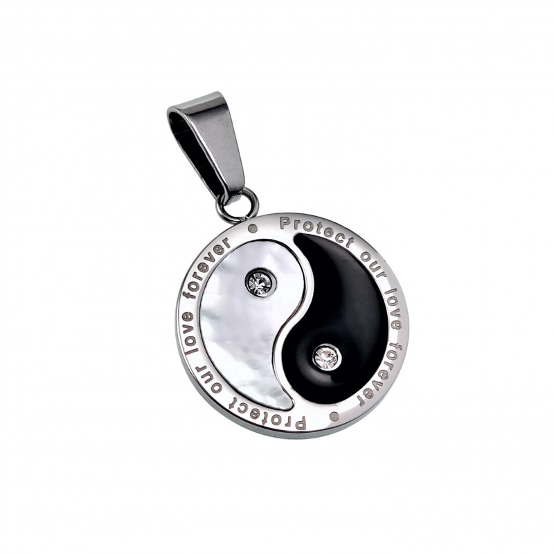Yin Yang Hanger Unisex - RVS - Spirituele Talisman - Medallion
