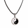 60cm x 3mm Jasseron Ketting + Yin Yang Hanger Unisex - RVS - Spirituele Talisman - Medallion met ketting