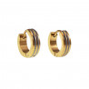 ∅13mm x 4mm Oorringen Unisex - Verguld RVS - Bicolor Oorbellen