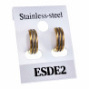 ∅13mm x 4mm Oorringen Unisex - Verguld RVS - Bicolor Oorbellen