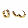 ∅13mm x 4mm Oorringen Unisex - Verguld RVS - Bicolor Oorbellen