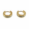 ∅13mm x 4mm Oorringen Unisex - Verguld RVS - Bicolor Oorbellen