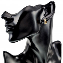 ∅13mm x 4mm Oorringen Unisex - Verguld RVS - Bicolor Oorbellen