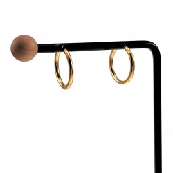 ∅20mm x 2mm Oorringen Unisex - Verguld RVS - Oorbellen Dames - Heren