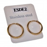 ∅20mm x 2mm Oorringen Unisex - Verguld RVS - Oorbellen Dames - Heren