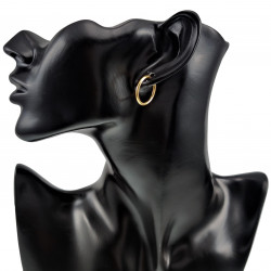 ∅20mm x 2mm Oorringen Unisex - Verguld RVS - Oorbellen Dames - Heren