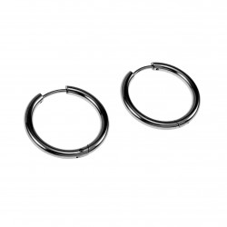 ∅23mm x 2,5mm Oorringen Dames - Gepolijst RVS - Oorbellen