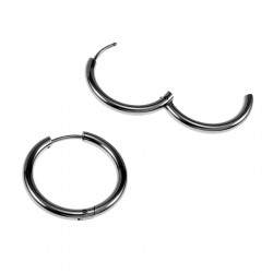 ∅23mm x 2,5mm Oorringen Dames - Gepolijst RVS - Oorbellen