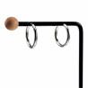 ∅23mm x 2,5mm Oorringen Dames - Gepolijst RVS - Oorbellen