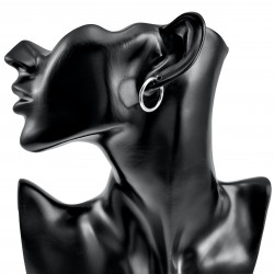 ∅23mm x 2,5mm Oorringen Dames - Gepolijst RVS - Oorbellen