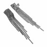 Clip-on Oorbellen - 99mm Lang - Zilverkleur Oorclips met Zirkoniasteen