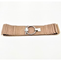 Brede Zalmkleur Elastische Riem