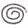 60cm Koningsketting Heren - Bicolor Staal Byzantijnse Schakelketting