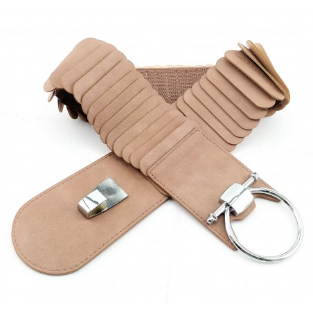Brede Zalmkleur Elastische Riem