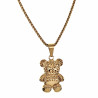 60cm x 3mm Jasseron Ketting + Beer Hanger Unisex - Verguld RVS - Beerhanger -  Hangertje Beertje