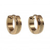 ∅13mm x 4mm Oorringen Unisex - Verguld RVS - Oorbellen met Zand-Design