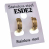 ∅13mm x 4mm Oorringen Unisex - Verguld RVS - Oorbellen met Zand-Design