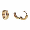 ∅13mm x 4mm Oorringen Unisex - Verguld RVS - Oorbellen met Zand-Design