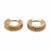 ∅13mm x 4mm Oorringen Unisex - Verguld RVS - Oorbellen met Zand-Design
